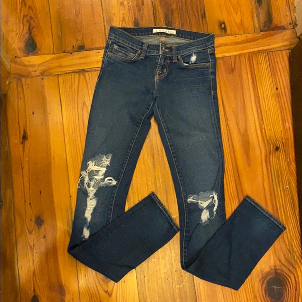 J Brand distressed skinny jeans
